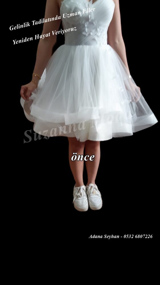 gelinlik boy kısaltma tadilatı