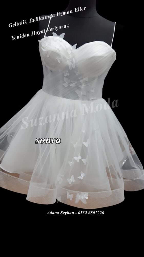 mini gelinlik tamirat