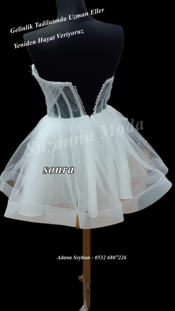 mini gelinlik tamiratı